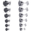 Hpolw Mens Womens Cubic Zirconia Stainless Steel Round Stud Earring set 3-8mm 6 Pairs Black