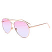 SHAUNA Oversize Gradient Women Pilot Sunglasses Double Bridges Classic Men Clear Lens Glasses UV400