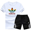 Damaizhang Brand Men Sport T-shirt With shorts Summer Mens Jogging Set Cotton Breathable Track Suit Running Clothing