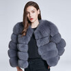 Winter Jacket Fox Fur Vest Real Leather Coat Natural Fur Fox Coat Furry Warm Fashion Stripe New Discount 2018 New Discount