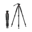 56ft Andoer DCY 8017L Professional Heavy Duty Video Camcorder Aluminum Alloy Tripod Tripode with Hydraulic Damping Head Quick Rel