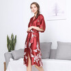 Imitation silk nightgown womens long nightgown household clothing