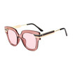 SHAUNA Mixed Colors Metal Legs Women Sunglasses Retro Men Gradient Sun Glasses UV400