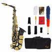 LADE Brass Engraved Alto Saxophone Sax Eb E-Flat Professional Rose H5M0