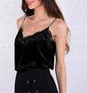 Women Ladies V Neck Slim Sleeveless Lace Velvet Vest Top Tank Blouse Camisole