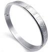 Hpolw MensWomens silver Stainless Steel Classic Roman Numeral circular Bracelet