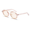 SHAUNA Unique Double Rims Women Round Sunglasses Fashion Men Clear Yellow Lens Shades UV400