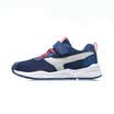 Li Ning childrens shoes men&women big boy breathable non-slip soft midsole Velcro running shoes YKFN042-1 dark blue French porcelain blue 34