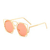 SHAUNA Fashion Hollow Out Metal Frame Women Cat Eye Sunglasses Retro Ladies Candy Color Tinted Lens Glasses