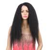 Golden Beauty 24inch Long Kinky Straight Hair Side Part Lace Front Wig Black Synthetic Wigs for Black Women