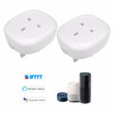 Wifi Smart Socket Plug with Big OnOff Switch Button Smart Alexa Outlet Support APP Remote Control Timing Function Voice Control f