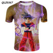Large Size Mens Fashion Casual T-shirt Dragon Ball Anime Print T-shirt Short Sleeve Slim Sport T-shirt Top