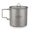 Taza Lixada ultraligera de titanio al aire libre para acampar portátil Picnic Taza de agua taza con mango plegable