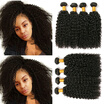 CLAROLAIR Hair Brazilian Curly Hair Extensions Afro Brazilian Curly Virgin Hair 4 Bundles Unprocess Human Hair Bundles Kinky Curly
