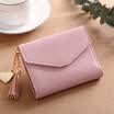 Bolso corto de la borla de la cartera de las mujeres de Corea del bordado corto de la cartera de Lychee