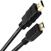 Fudge cypress cabos F003401 mini hdmi turn hdmi line small turn large standard patch cord tablet HD line 1 m black common section