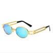 Retro Small Round Sunglasses Men Male Vintage Steampunk Sunglass Women Hip Hop Gold Glasses Luxury Brand Eyewear UV400