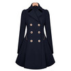 Womens 2018 New Slim Thin Coat Long-sleeved Double-breasted Trench Coat Tops Office Lady Winter Trench Outwear