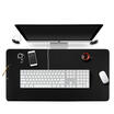 BUBM gaming keyboard mouse pad waterproof&oilproof large thickening computer office home PU leather table mat BGZD medium gray