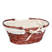 MEIEM Easter Basket Gift Basket Oval Willow Basket with Double Drop Down Handles Cheap Wicker Woven Picnic Basket Natural