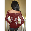 European&American sexy shoulder blouse
