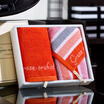 Jie Li Yalan grace·ord cotton towel soft&comfortable strong absorbent wash towel Jie Li Yalan cotton color strip net color face towel two gift box red
