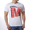 Mens Alphabet And Number Printed O-neck Short Sleeve Shirt