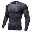 Mens Fashionable Sportswear Fitness Mens T-Shirts Basketball Running Elastic Training Compression Mens Long Sleeve Tops