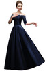Lace A-line Long Evening Prom Formal Dresses V-neck Party Pageant Bridesmaid Gown Ball Gown Dress
