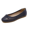 women ballet flat shoes dancing party work office career slip on round toe loafer bowtie breathable comfy