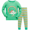Kids girls Cute cartoon pajamas set 2T-7T cotton sleepwear Long-sleeved pants