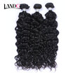 8A Malaysian Virgin Hair Water Wave Natural Wave 100 Human Hair Weave 3 Bundles Malaysian Wet And Wavy Curly Remy Hair Extensions
