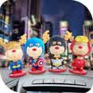 Guangyin cartoon car ornaments deer hero series car decoration pendant car interior products handmade creative gift boxed set of four - straight hair