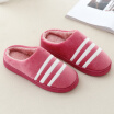Winter three bars home floor slippers indoor&outdoor lovers half pack with cotton shoes moon shoes warm cotton mop