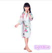 Child Peacock Cardigan Children dressing gown Summer thin embroidered silk Homewear Japanese style cardigan gown Girls print Peac