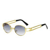 Retro Small Round Sunglasses Men Male Vintage Steampunk Sunglass Women Hip Hop Gold Glasses Luxury Brand Eyewear UV400