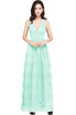 New Lace A-line Long Evening Prom Formal Dresses V-neck Party Pageant Bridesmaid Gown