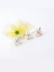 ONICE 925 Sterling Silver Eearing with Square Flower Accented with Zircon WQE002