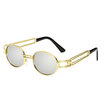 Retro Small Round Sunglasses Men Male Vintage Steampunk Sunglass Women Hip Hop Gold Glasses Luxury Brand Eyewear UV400