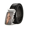XHtang Mens Belt Bentley Automatic Buckle Ratchet Leather Belt Wild Business Suit Belt