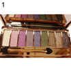 NEW 9 Colors Shimmer Eyeshadow Palette & Makeup Cosmetic Brush Set