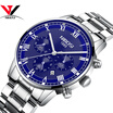 NIBOSI 2018 New Men Watches Stainless Steel High Quality Watched Brand Fashion Analog Sport Quartz Wrist Watch Erkek Kol Saati