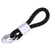 KOOLIFE hand-woven leather rope car key chain key ring men&women waist pendant key chain creative gift without car standard key ring double ring model - black