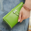 Womens Long Wallet Female Portable PU Leather Multi-card Bit Purse