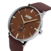 Skmei 7171 Mens Business Style Second Dial Leather Band Quartz Wristwatch