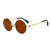SHAUNA Vintage Women Round Rimless Sunglasses Summer Styles Trending Men Clear Red Shades UV400
