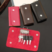 Protable Unisex Leather Mens Pouch Bag Key Holder Accessory 6 Key Chain Wallet Case