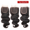 NamiHair Best Quality 4x4 Lace Closure Chinese Virgin Human Hair Body Wave Natural Color Free Part Middle Part Three Part 8"-20"