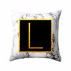 Modern Pillowcases 4545 Gold Alphabet Word Letter White Marble Pattern Pillow Case Super Soft Throw Sofa Bed Cushion Cover Protec