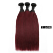 BHF Hair Virgin Ombre Hair Peruvian Straight Hair 3Pcs Human Hair Weaves T1B99J Two Tone Color No Shedding